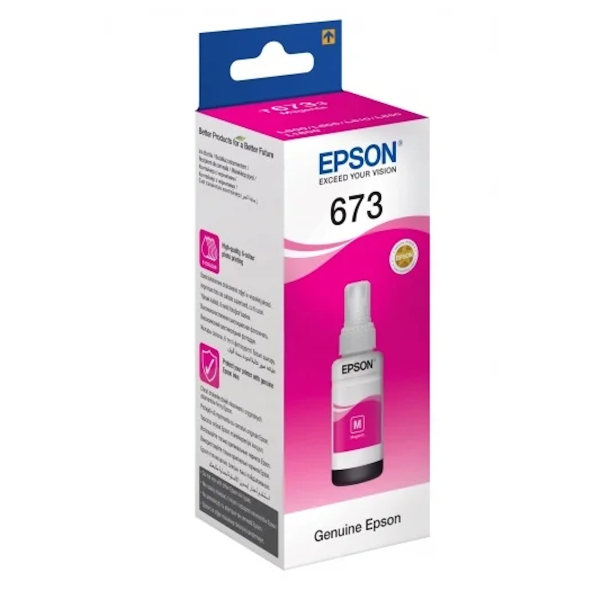 Картридж струйный Epson T6733 C13T67334A пурпурный (70мл) для Epson L800