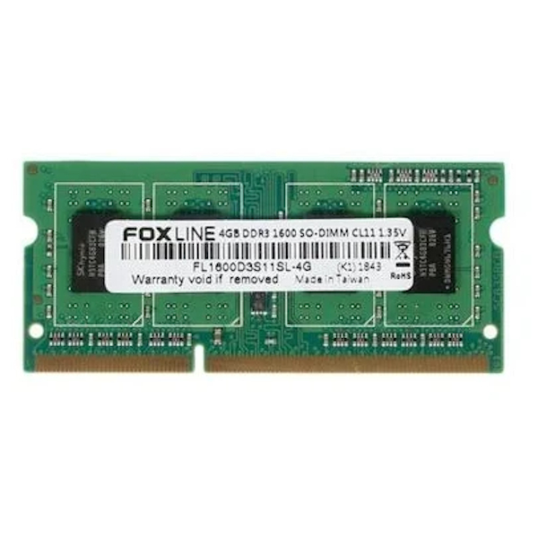 Оперативная память 4Gb DDR3 Foxline FL1600D3S11S1-4G