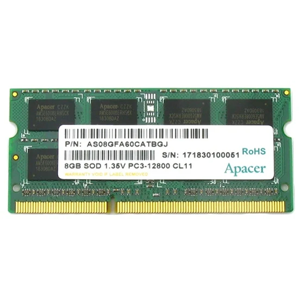 Оперативная память 8Gb DDR3L Apacer DV.08G2K.KAM