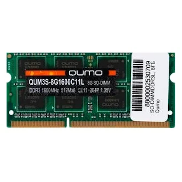 Оперативная память 8Gb DDR3 Qumo QUM3S-8G1600C11L