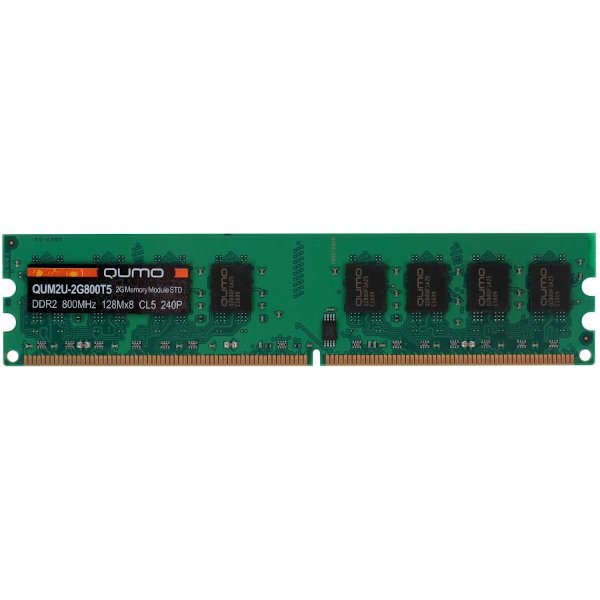 Оперативная память 2Gb DDR2 Qumo QUM2U-2G800T6R/QUM2U-2G800T5