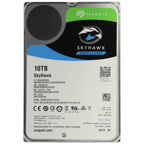 Жесткий диск(HDD) Seagate SkyHawk 10Tb ST10000VX0004