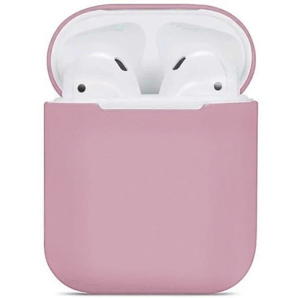 Силиконовый чехол для Apple AirPods 2 TPU Case Светло розовый