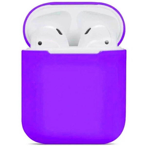 Силиконовый чехол для Apple AirPods 2 TPU Case Фиолетовый