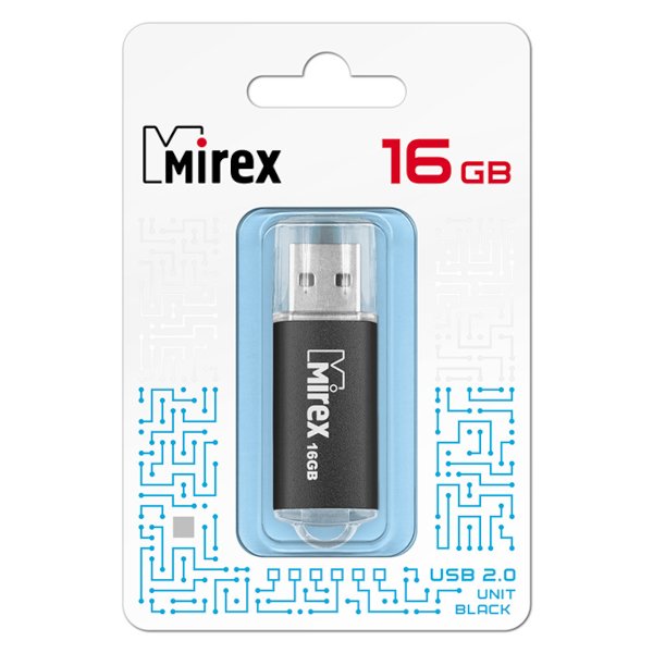 Флешка Mirex Unit USB 2.0 13600-FMUUND16 16Gb Черная