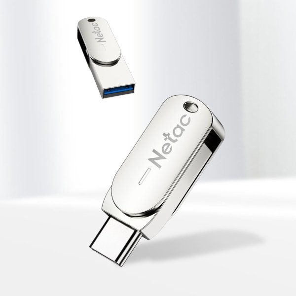 Флешка Netac U785C USB 3.0 TypeC NT03U785C-064G-30PN 64Gb Cеребристая