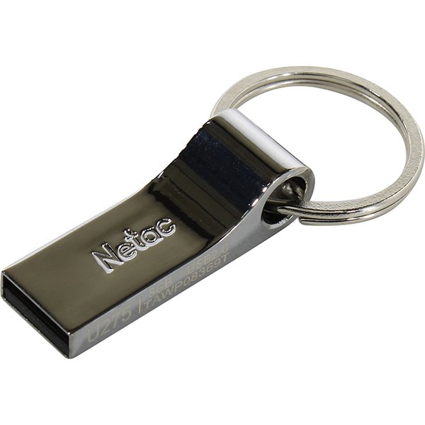 Флешка Netac U275 USB 2.0 NT03U275N-008G-20SL 8Gb Серебристая