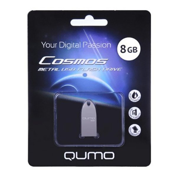 Флешка Qumo Cosmos USB 2.0 QM8GUD-COS 8Gb Серебристая