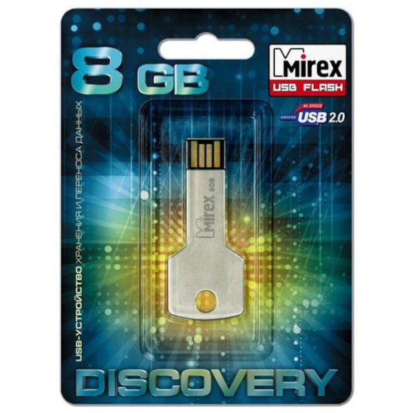 Флешка Mirex Corner Key USB 2.0 13600-DVRCOK08 8Gb Серебристая