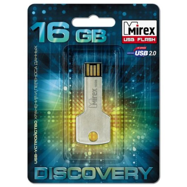 Флешка Mirex Corner Key USB 2.0 13600-DVRCOK16 16Gb Серебристая