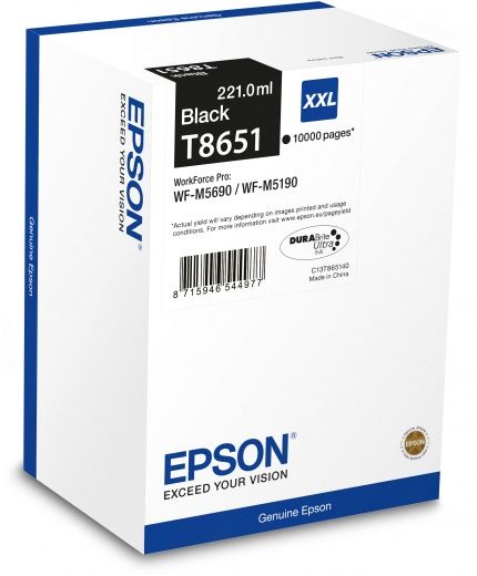 Картридж струйный Epson T8651 C13T865140 черный (10000стр.) (221мл) для Epson WF5190 5690