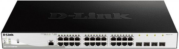 Коммутатор D-Link DGS-1210-28MP ME DGS-1210-28MP ME B1A 24G 4SFP 24PoE 370W