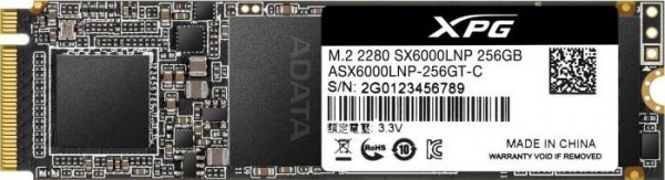 Твердотельный накопитель A-Data XPG SX6000 Lite 256Gb ASX6000LNP-256GT-C