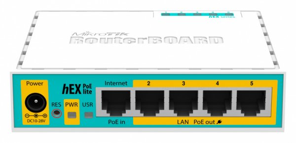 Маршрутизатор MikroTik hEX PoE lite Белый