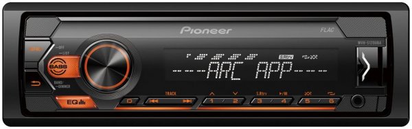 Автомагнитола Pioneer MVH S120UBA 1DIN Черная