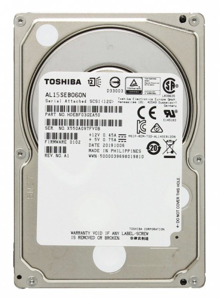 Жесткий диск(HDD) Toshiba SAS 3.0 AL15SEB060N 600Gb