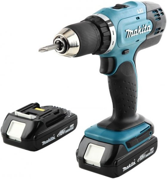 Аккумуляторная дрель-шуруповерт Makita DDF453SYE Li-Ion 1.5 Ач 18 В х2 42 Нм