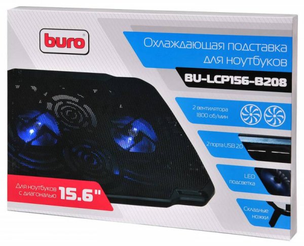 Подставка для ноутбука Buro BU-LCP156-B208 15.6 Черная