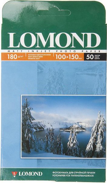 Фотобумага Lomond 0102063 10x15 180г м2 50л. белый матовое для струйной печати