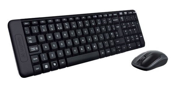 Комплект (клавиатура+мышь) Logitech MK220 USB беспроводной Черный