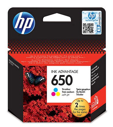 Картридж струйный HP 650 CZ102AE многоцветный (200стр.) для HP DJ IA 2515 2516