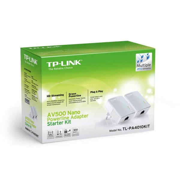 Комплект адаптеров Powerline TP-Link TL-PA4010KIT AV600