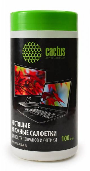 Салфетки Cactus CS-T1001 для экранов и оптики