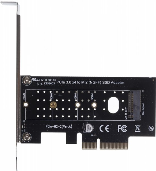 Адаптер PCI-E M.2 Asia PCIE M2 NGFF M-KEY V2