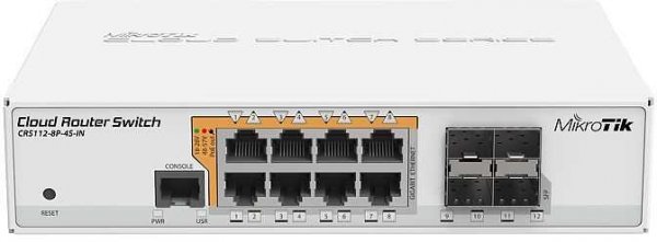 Коммутатор MikroTik CRS112-8P-4S-IN