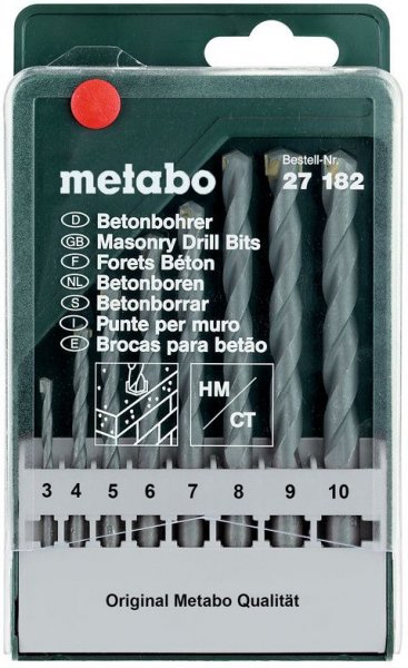 Набор сверл Metabo НМ classic 8 предметов 627182000