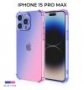 Силиконовый чехол для Apple iPhone 15 Pro Max Krieger Mix 1.5мм противоударный Сине-розовый